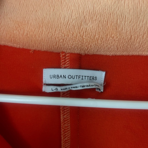 Urban Outfitters Size Large Orange Fleece Zip-Up - Picture 4 of 4